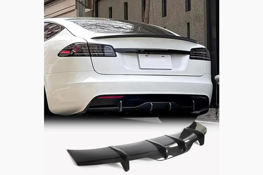 Tesla Model S 2012– Takapuskurin diffuusori (Plaid 2021+, hiilikuitu) Image