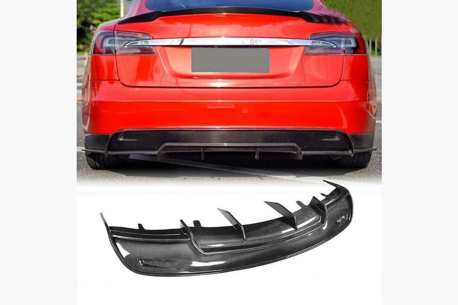 Tesla Model S 2012– Takapuskurin diffuusori V2 (2012-2016, hiilikuitu) Image