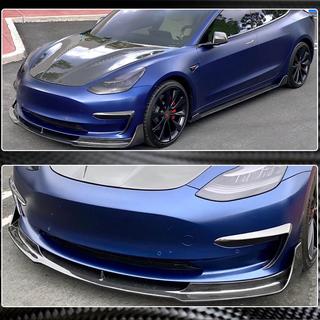 Etupuskurin lip-spoileri Lip V3 (2017-2023, hiilikuitu) kuva 3