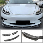 Tesla Model 3 2017– Etupuskurin lipspoileri Lip V5 (2017-2023, Carbon) kuva 1