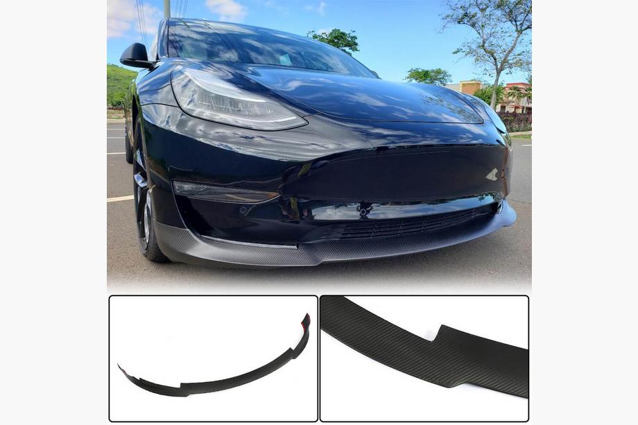 Tesla Model 3 2017– Etuhelman lisäosa (lip) Lip V6 (2017-2023, hiilikuitu) Image