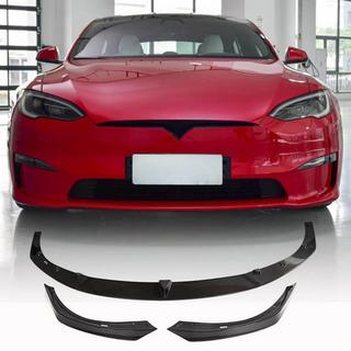 Etupuskurin lip-spoileri Lip V2 (2021+, Hiilikuitu) Tesla Model S 2012– kuva 1