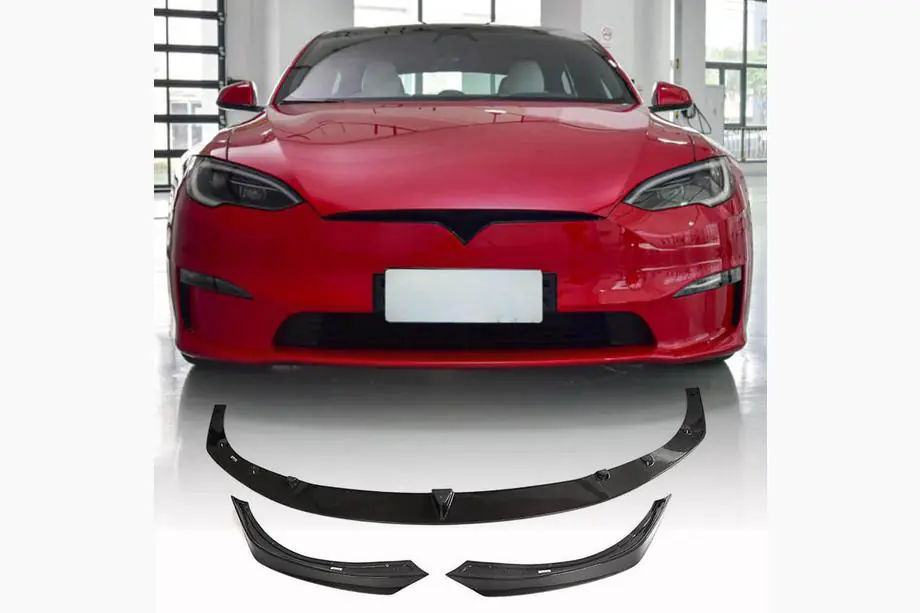 Tesla Model S 2012– Etupuskurin lip-spoileri Lip V2 (2021+, Hiilikuitu) Image