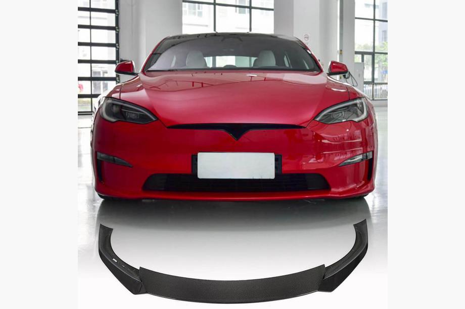 Tesla Model S 2012– Etupuskurin lip-spoileri Carbon V3 (2021-2023) Image