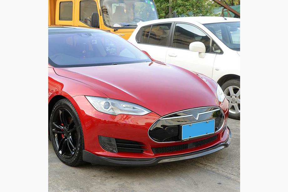 Tesla Model S 2012– Etupuskurin spoilerilippa Lip V1 (2012-2016, Carbon) Image