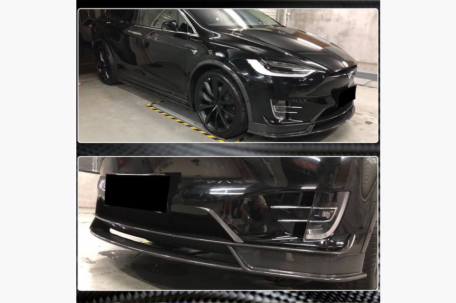 Tesla Model X 2015– Etupuskurin lipa Lip (2015-2021, hiilikuitu) Kuva 4