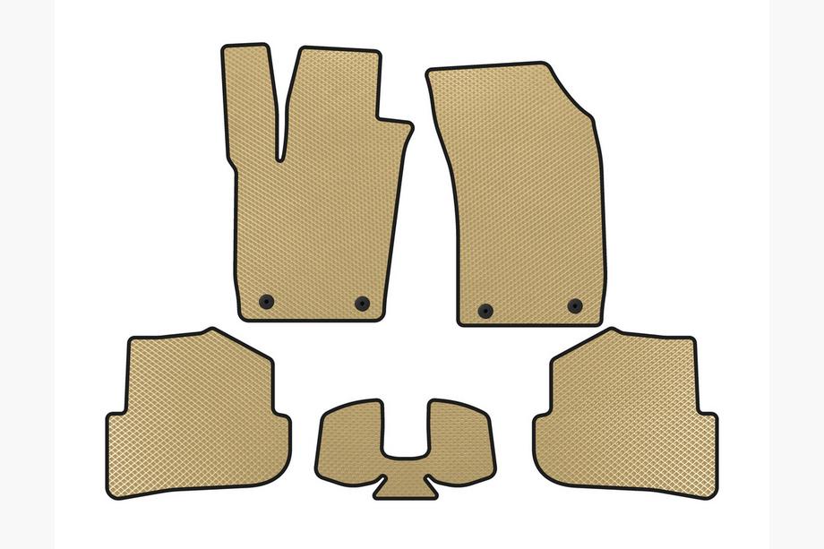 Audi A1 2010–2018 EVA-lattiamatot (HB, 3-ovinen, beige) Image