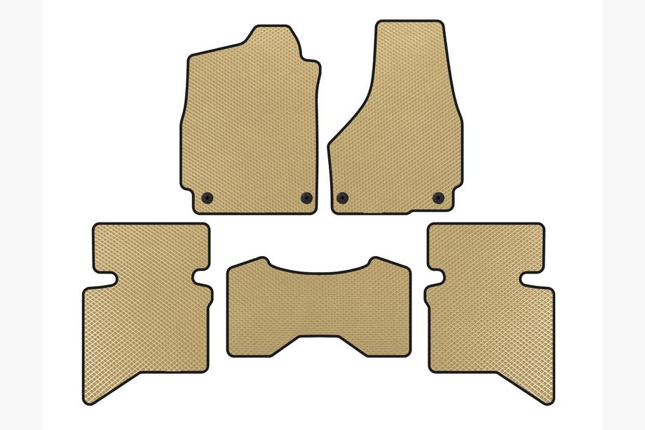 Dodge RAM (DS/DJ/D2) 2009–2024 EVA-lattiamatot (2009+, 5-paikkainen/4-paikkainen ohjaamo, beige) Image
