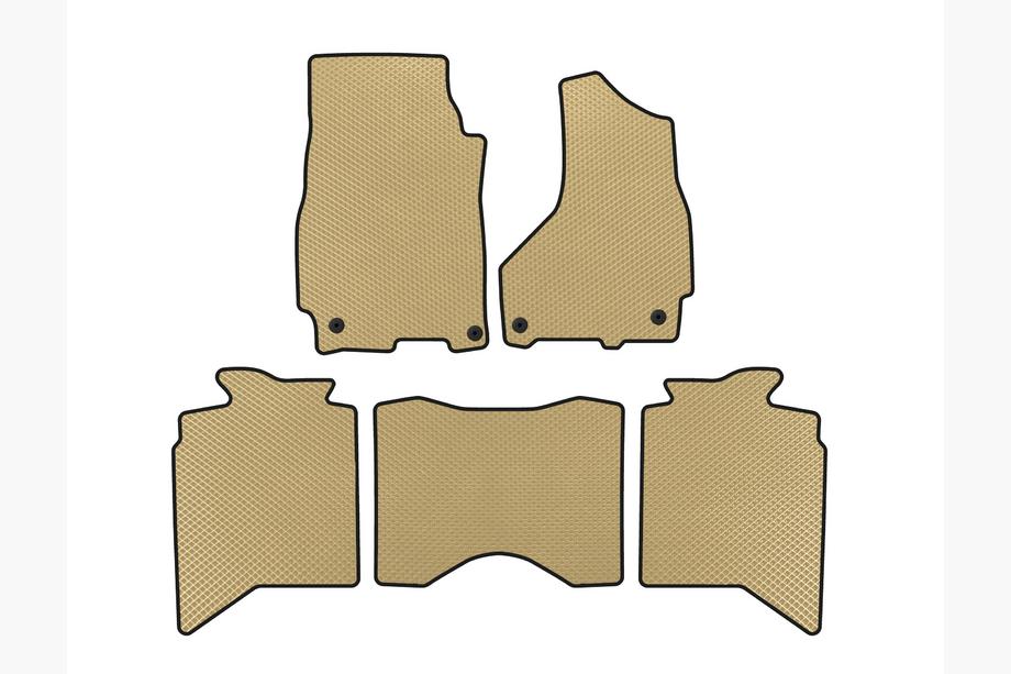 Dodge RAM (DS/DJ/D2) 2009–2024 EVA-lattiamatot (2013+, 5-paikkainen, Beige) Image