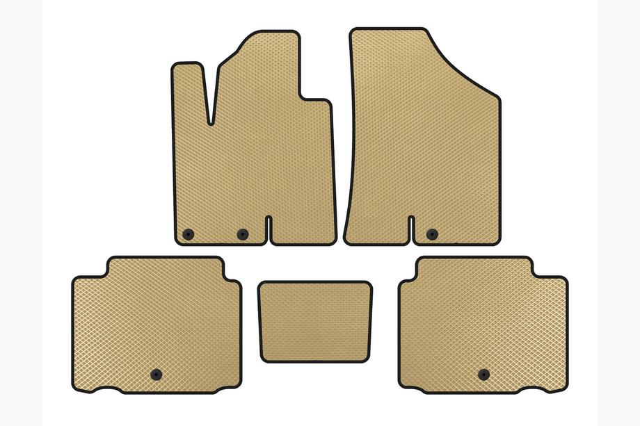 Hyundai IX55 2007–2012 EVA-lattiamatot (Beige) Image