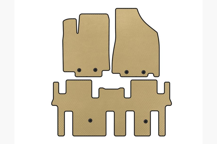 Nissan Pathfinder R52 2012–2021 EVA-lattiamatot (2 riviä, beige) Image