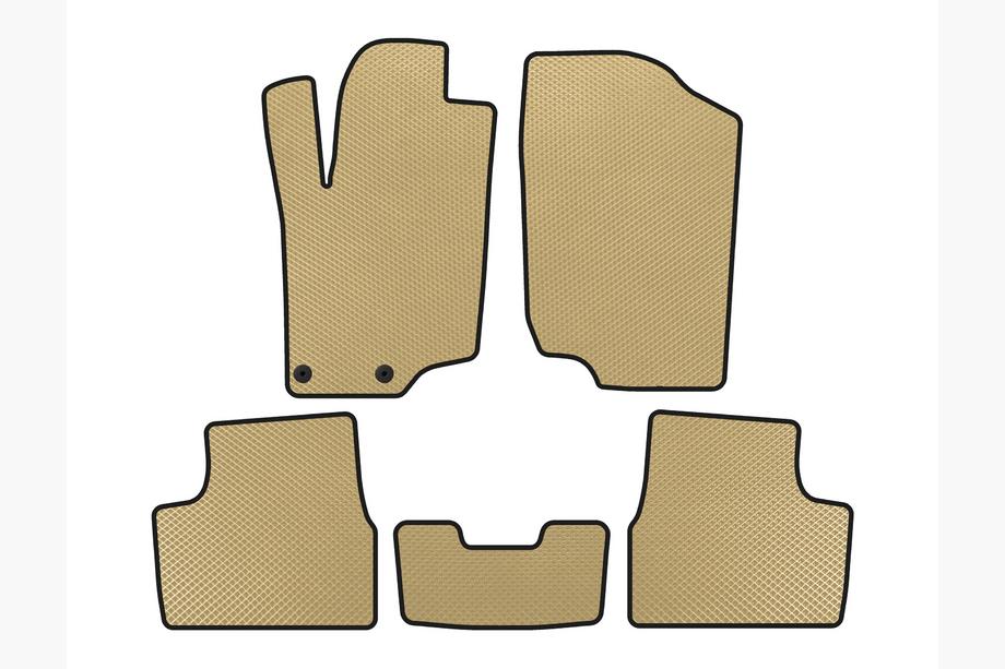 Peugeot 207 2006–2014 EVA-lattiamatot (HB, 5-ovinen, beige) Image