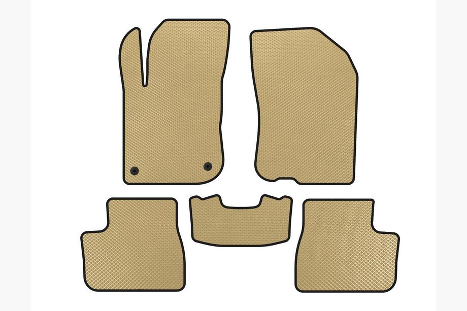 Peugeot 208 2012–2019 EVA-lattiamatot (Beige) Image
