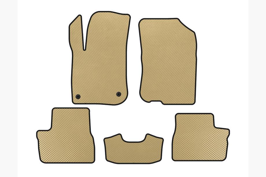 Peugeot 208 2012–2019 EVA-lattiamatot (HB, 5-ovinen, beige) Image