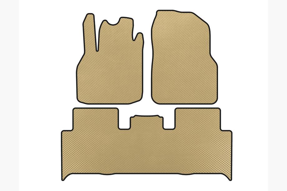 Renault Scenic/Grand 2003–2009 EVA-lattiamatot (2 riviä, beige) Kuva 1