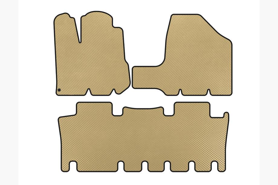 Toyota Sienna 2003–2009 EVA-lattiamatot (2 riviä, beige) Image