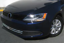 Volkswagen Jetta 2011–2018 Puskurin säleikön suojalistat 2011-2014 (2 kpl, ruostumaton teräs) kuva 1