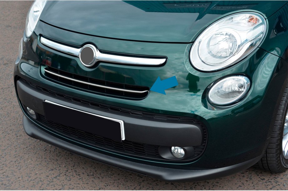 Fiat 500/500L 2013–2022 Etusäleikön listat (popstar, ruostumaton teräs) Image