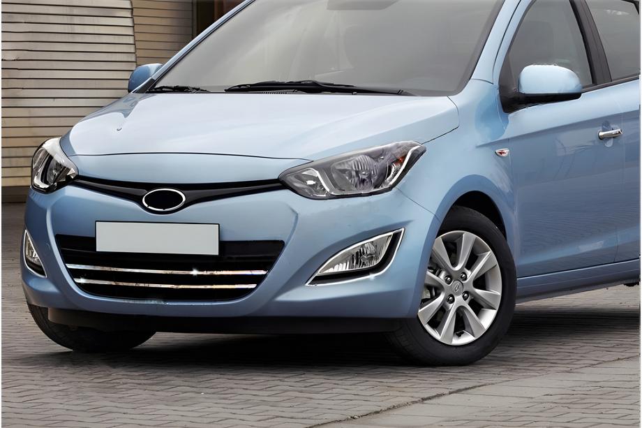 Hyundai I-20 2012–2014 Maskisäleikön listat (2 kpl, ruostumaton teräs) Image