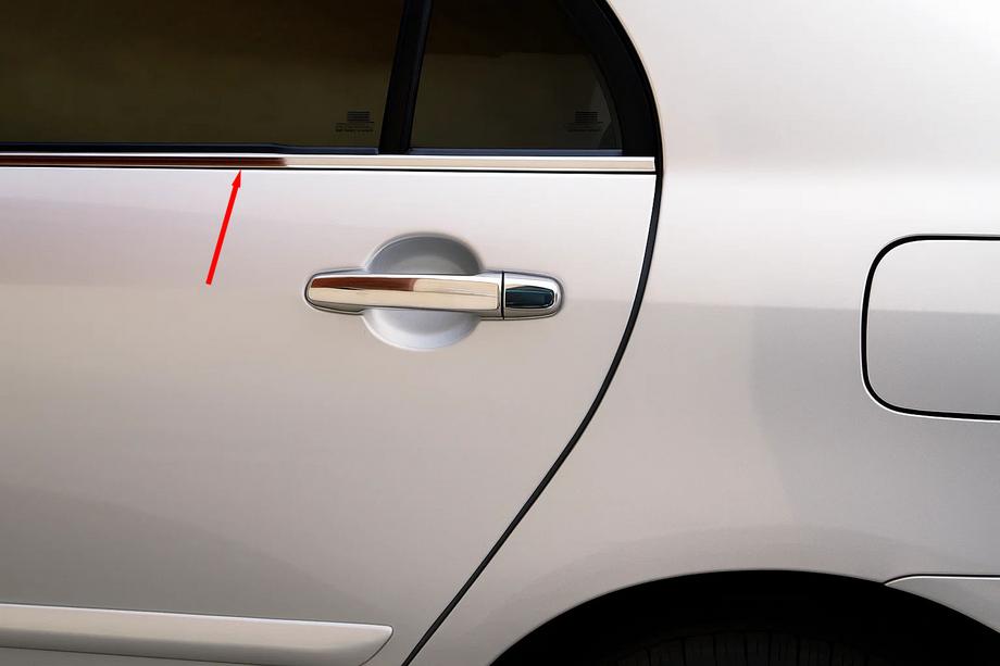 Toyota Verso 2009–2018 Ulkoiset ikkunakehyslistat (4 kpl, ruostumaton teräs) Image