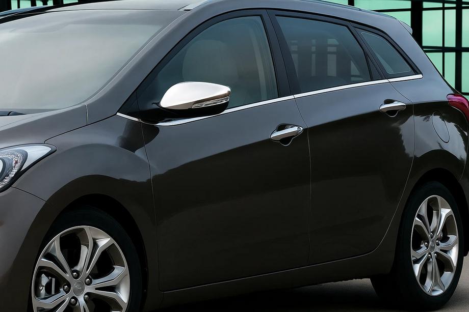 Hyundai I-30 2012–2017 Kromatut peilinkuoret vilkun aukolla (2 kpl) OmsaLine – italialainen ruostumaton teräs Image