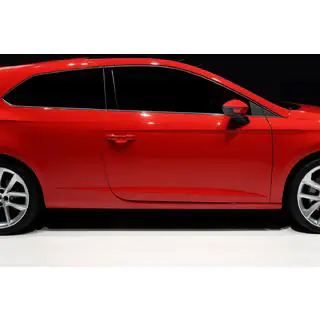 Sivulasien listat (3-ovinen, 6 kpl, ruostumaton teräs) Seat Leon 2013–2020 kuva 1