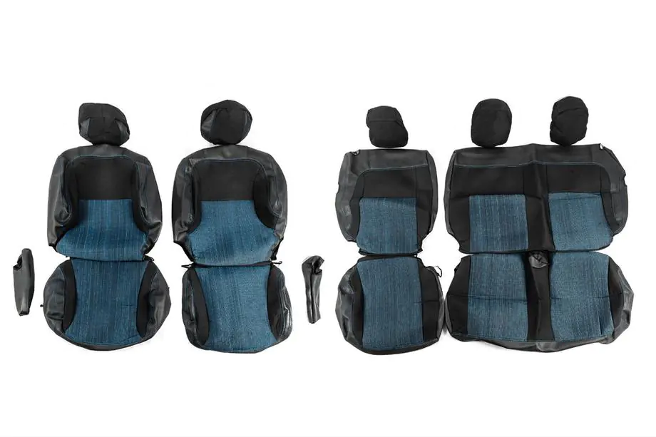 Peugeot Partner Tepee 2008–2018 Auton istuinsuojat (kangas ja keinonahka, Premium) Image