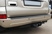 Toyota Land Cruiser Prado 120 2002–2009 Takaluukun kahvan koristepeite (ruostumaton teräs) Carmos - turkkilainen teräs kuva 1