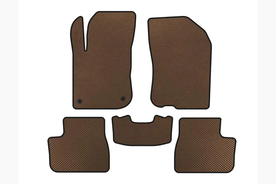 Peugeot 208 2012–2019 EVA-auton matot (ruskea) Image