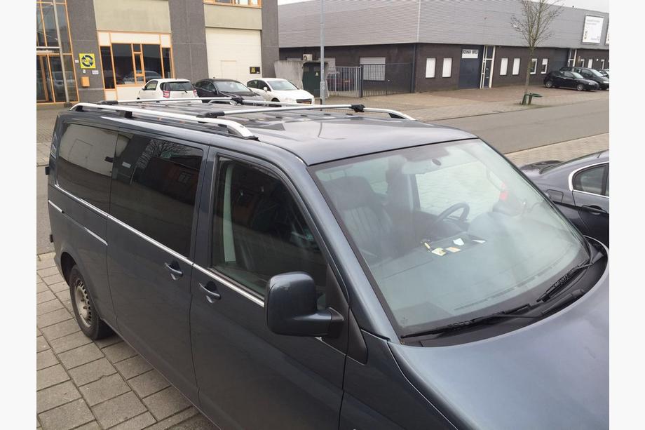 Volkswagen T5 2010–2015 CROWN kattokaiteet (matta harmaa) Lyhyt akseliväli Kuva 11