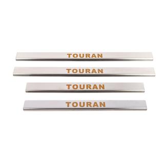 Carmos-kynnyslistat (4 kpl, ruostumaton teräs) Volkswagen Touran 2003–2010 kuva 2