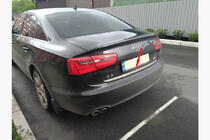Audi A6 C7 2011–2017 Takalukun reunalista (ruostumaton teräs) kuva 7