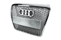 Audi A6 C6 2004–2011 RS-tyylinen etusäleikkö (harmaa kromilla) kuva 7