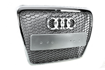 Audi A6 C6 2004–2011 RS-tyylinen etusäleikkö (harmaa kromilla) kuva 6