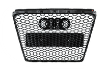 Audi A6 C6 2004–2011 RS-tyylinen etusäleikkö (harmaa kromilla) kuva 8