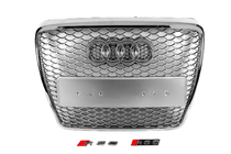 Audi A6 C6 2004–2011 RS-tyylinen etusäleikkö (harmaa kromilla) kuva 1
