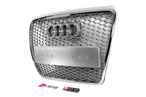 Audi A6 C6 2004–2011 RS-tyylinen etusäleikkö (harmaa kromilla) kuva 3