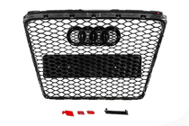 Audi A6 C6 2004–2011 RS-tyylinen etusäleikkö (harmaa kromilla) kuva 4