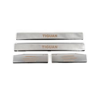 Carmos sisäkynnyslistat (4 kpl, ruostumaton teräs) Volkswagen Tiguan 2007–2016 kuva 2