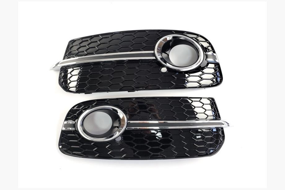 Audi Q5 2008–2017 Sumuvalojen maskit RS-Style (2013-2017, 2 kpl, musta kromilla) Image