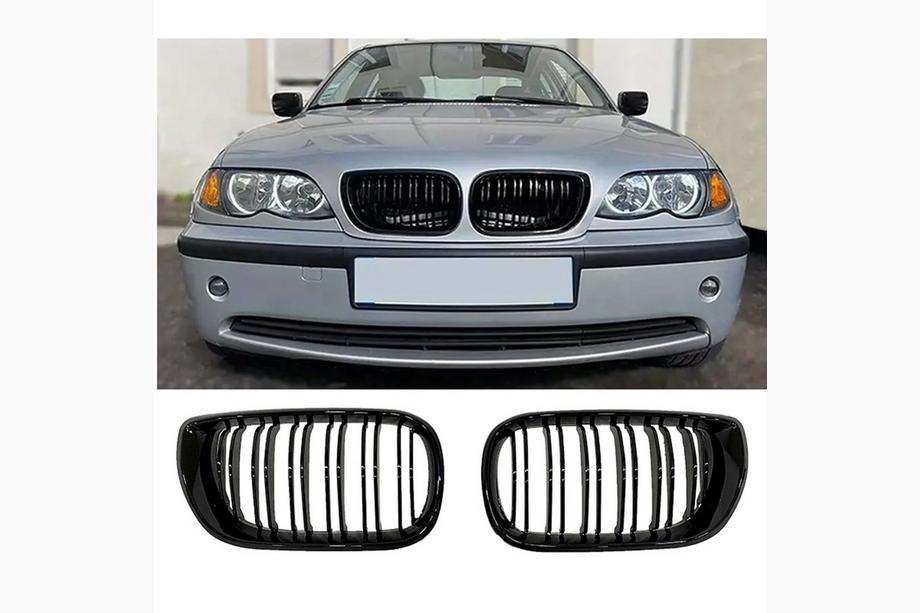 BMW 3-sarja E46 1998–2006 Munuaisritilät M-Look DPT (2001-2005, kiiltomusta) Kuva 3