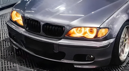 BMW 3-sarja E46 1998–2006 M-Look DPT munuaismaskit (Coupe 2003-2006, kiiltävä musta) kuva 1