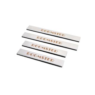 Carmos-kynnyslistat (4 kpl, ruostumaton teräs) Skoda Roomster 2006–2015 kuva 2
