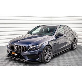 DPT V2 etupuskurin lip-spoileri (2014-2018, vain AMG-Line, kiiltävän musta) Mercedes C-сlass W205 2014–2021 kuva 1