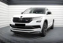 Skoda Kodiaq 2016–2023 DPT etupuskurin lip-spoileri (kiiltävä musta) kuva 2