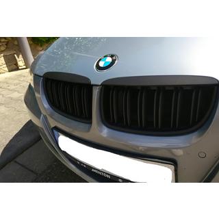 Munuaissäleikkö M-Look (E-90/91 2005-2008, mattamusta) BMW 3-sarja E90/E91 2005–2011 kuva 1