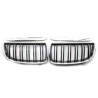BMW 3-sarja E90/E91 2005–2011 M-Look munuaismaskit (E-90/91 2005-2008, kiiltävä musta kromireunuksella) kuva 2