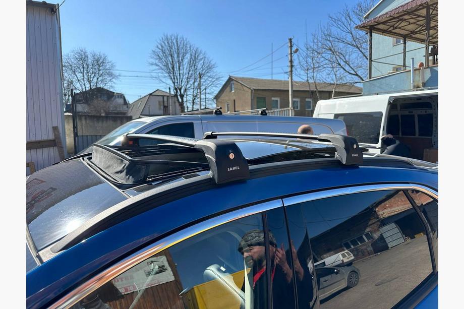 Ford Kuga/Escape 2019– Lukittavat poikittaispalkit integroiduille kattokaiteille Ecem V2 (2 kpl) Enintään 120 cm, harmaa Image