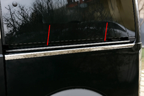 Ford Connect 2010–2013 Liukuoven kiskon lista (2 kpl, ruostumaton teräs) kuva 1