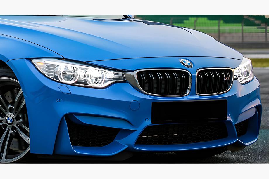 BMW 3-sarja F30/F31 2012–2019 M-Look munuaismaskit (kiiltävän musta, kromireunus) Image